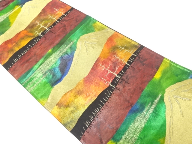 JAPANESE FUKURO OBI / WOVEN TREES